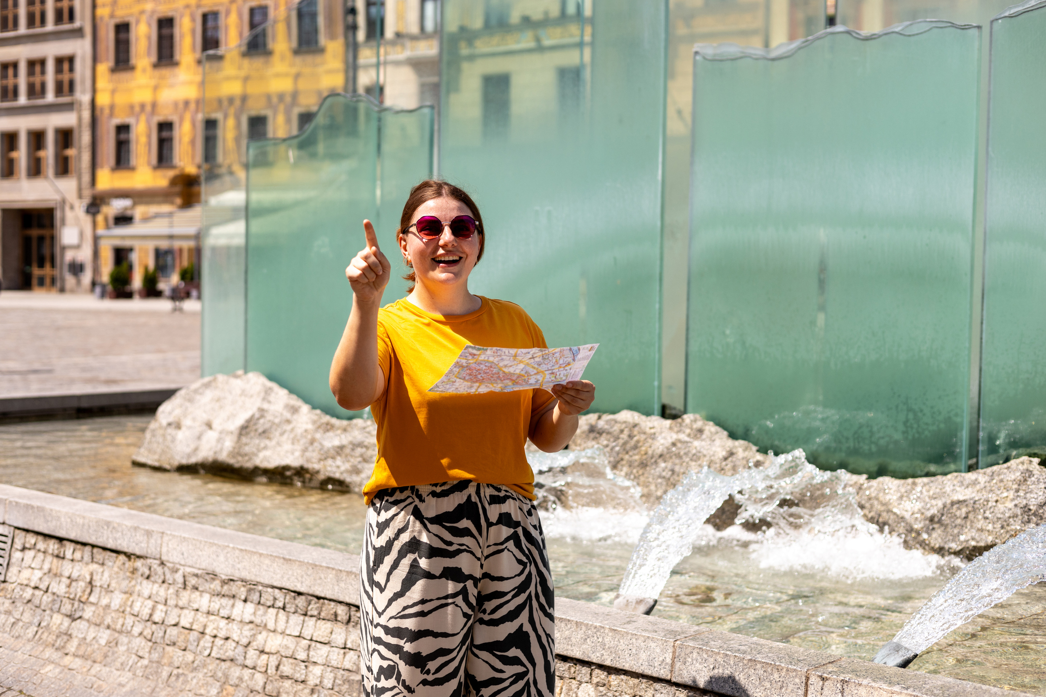 Young female traveler in Wroclaw, Poland