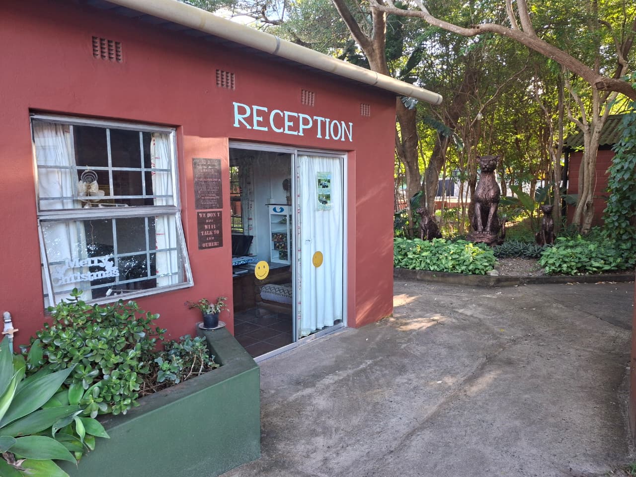 Outdoor view of the accommodation units for Marine Conservation internships, Sodwana Bay, South Africa