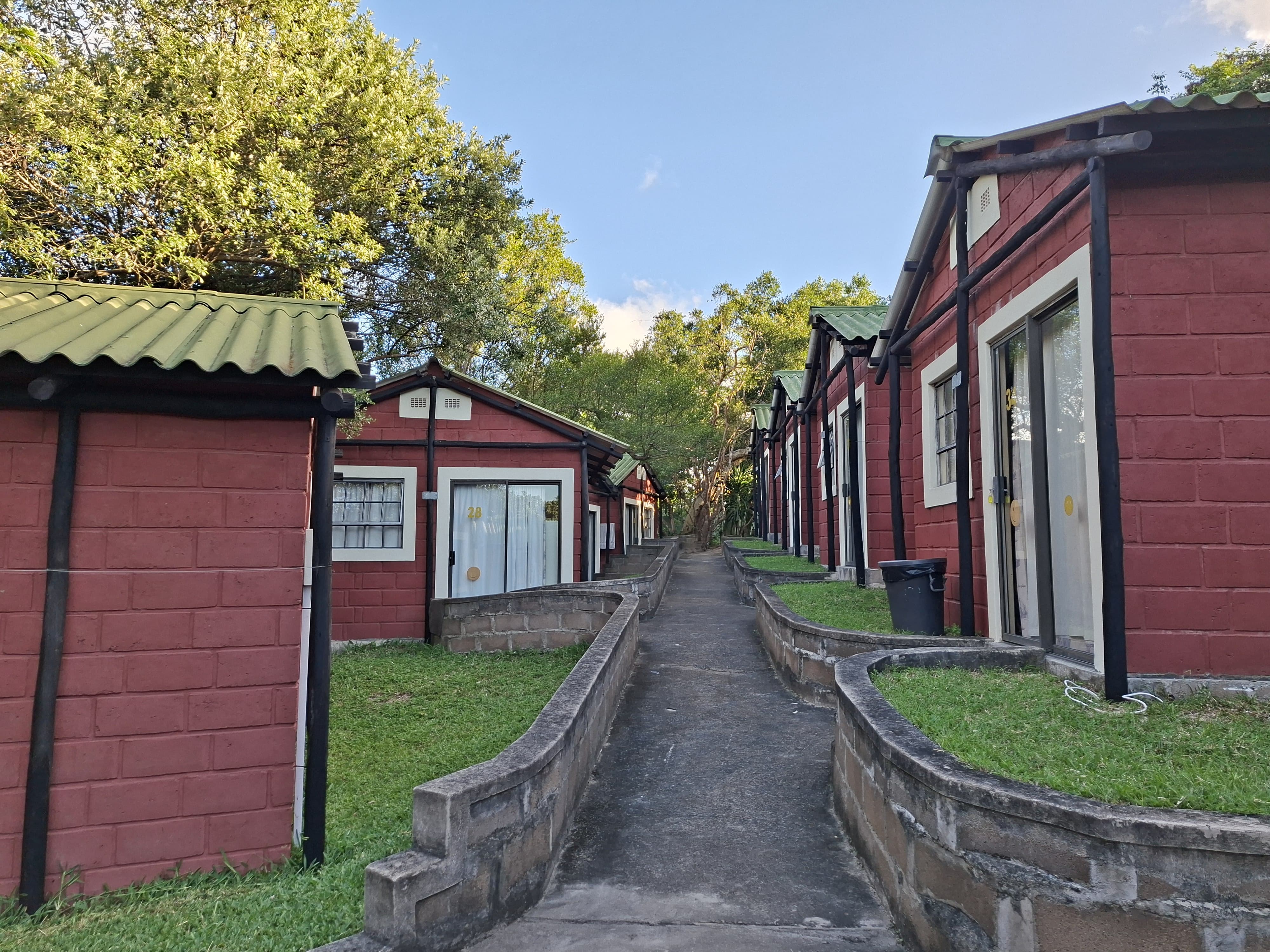 Outdoor view of the accommodation units for Marine Conservation internships, Sodwana Bay, South Africa
