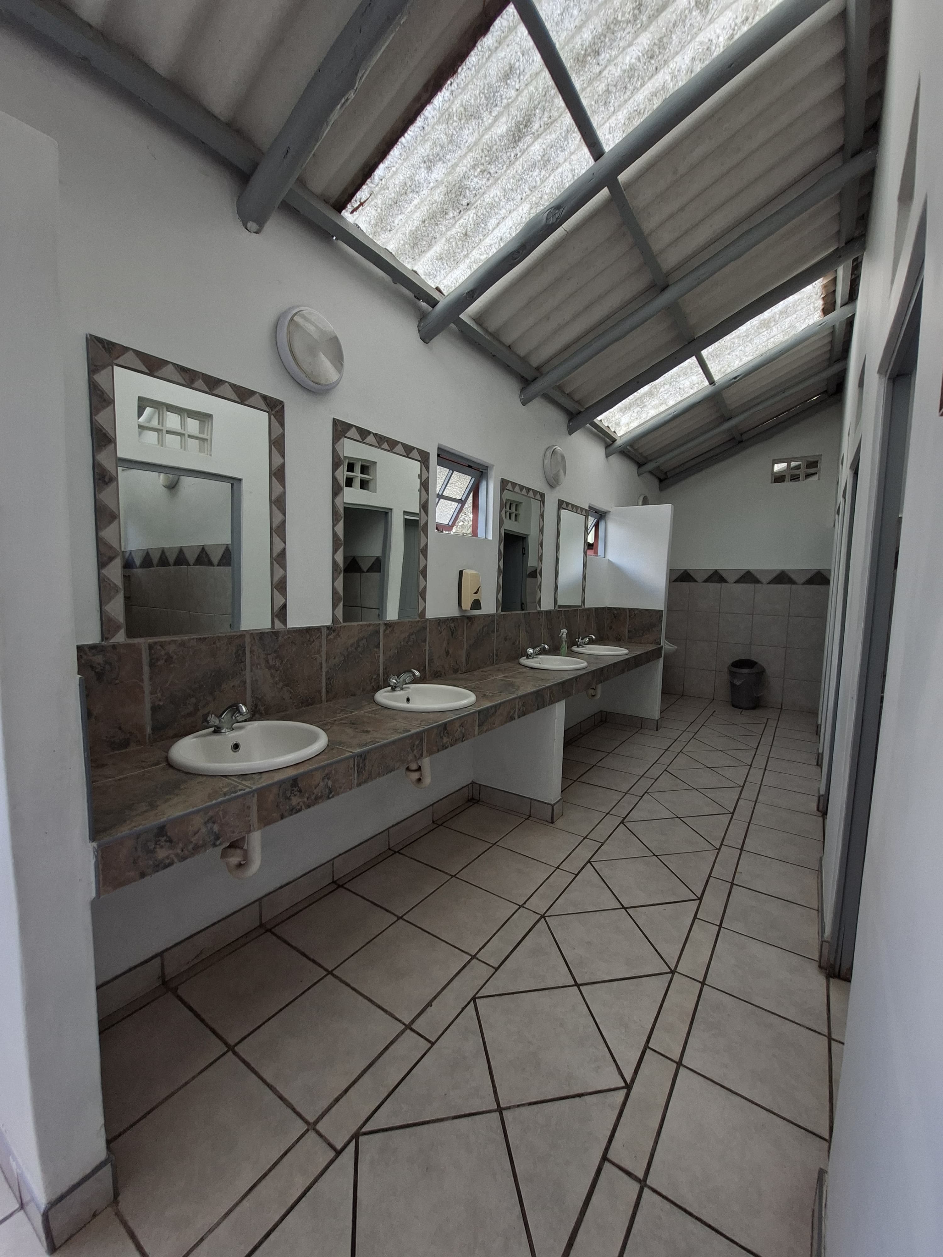 Interior view of bathroom facilities, available for Marine Conservation internships, Sodwana Bay, South Africa
