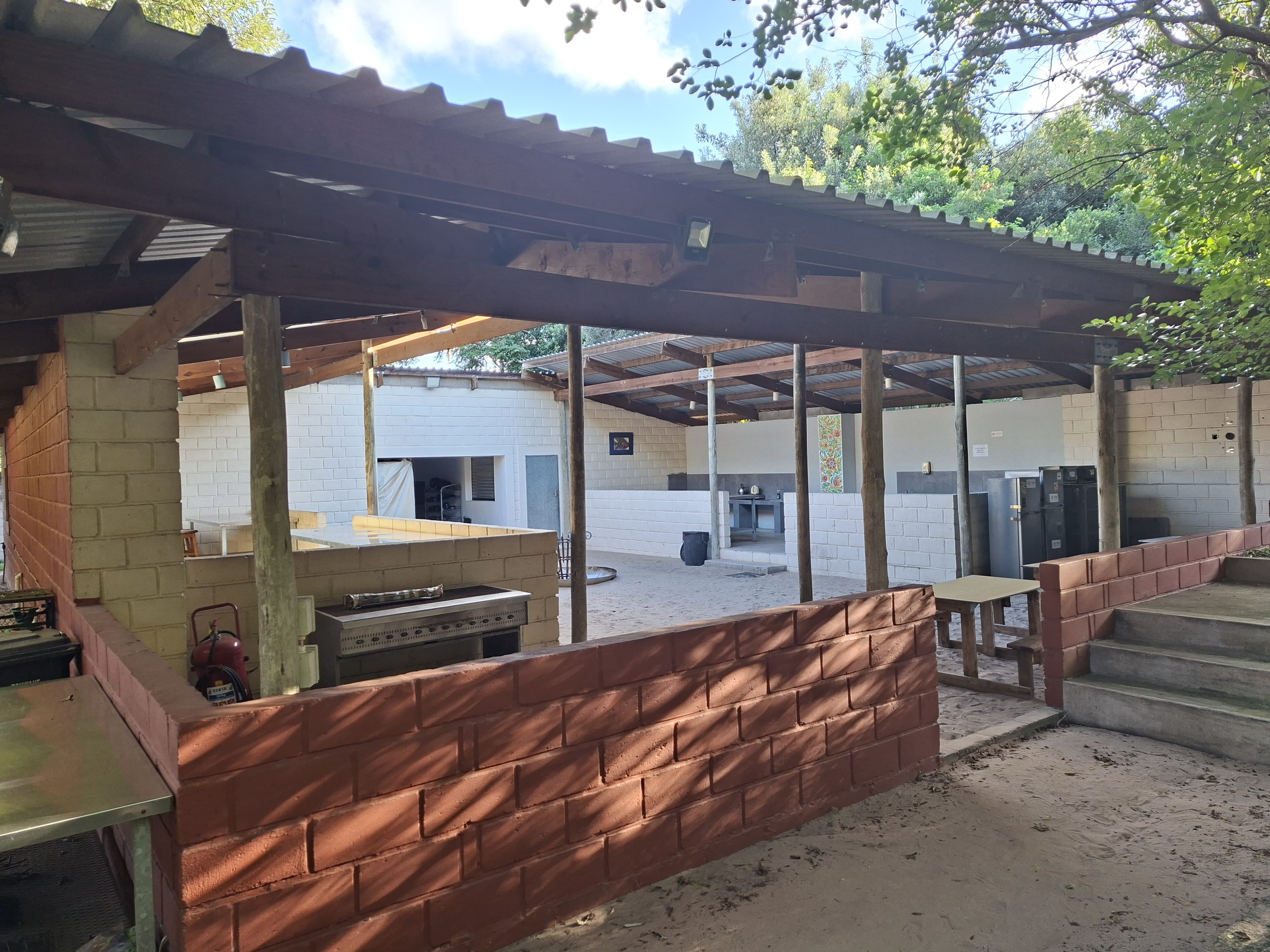 View of the shared dining and kitchen area for Marine Conservation internships, Sodwana Bay, South Africa