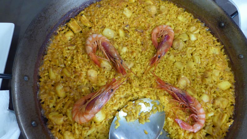 Paella dish in Valencia Spain, Intern Abroad HQ