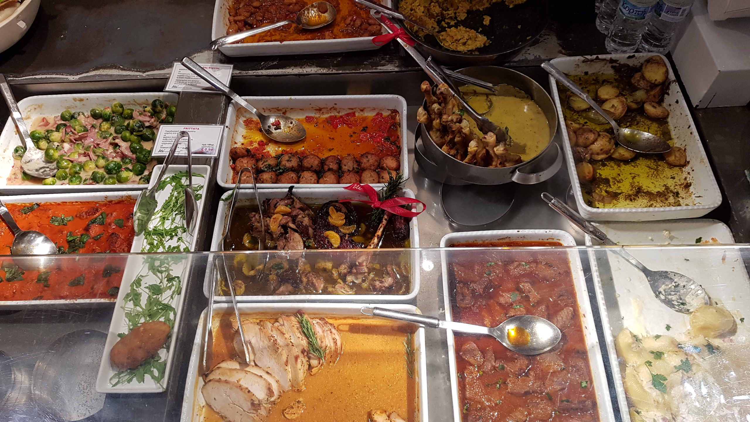 Delicious Greek cuisine in Thessaloniki, Greece