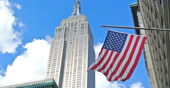 USA flag in New York City | Intern Abroad HQ